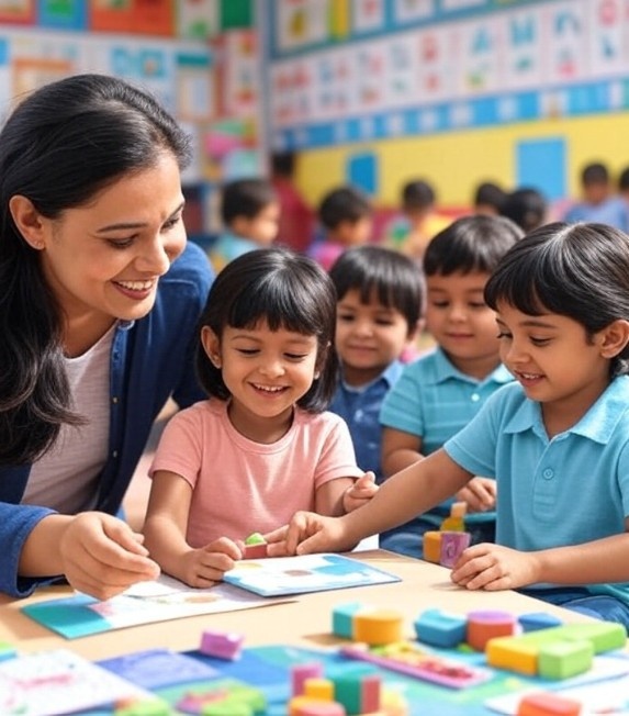 Children learning at Little Wonders
